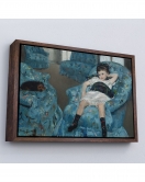 Çerçeveli Mary Cassatt - Mavi Koltuktaki Küçük Kız - Little Girl İn A Blue Armchair-7098