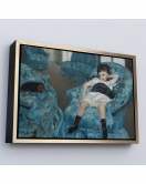 Çerçeveli Mary Cassatt - Mavi Koltuktaki Küçük Kız - Little Girl İn A Blue Armchair-7098