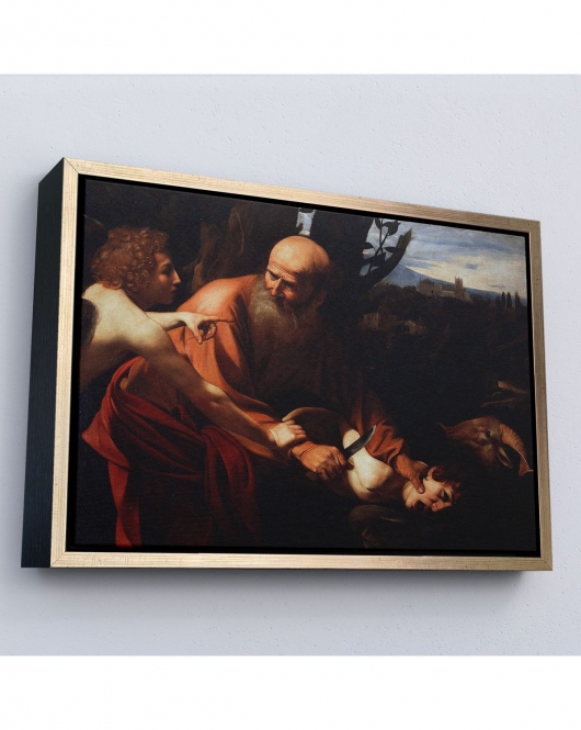 Çerçeveli Caravaggio -- Sacrifice Of Isaac-7121