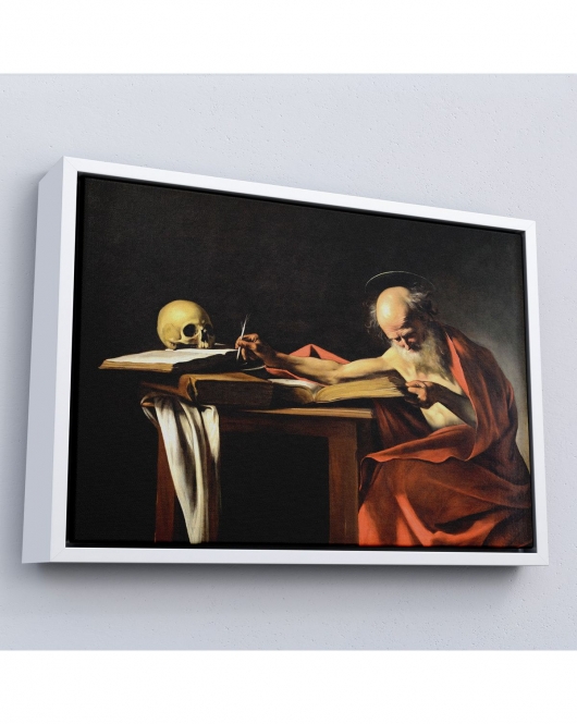 Çerçeveli Caravaggio - Saint Jerome Yazma Tablo-7124