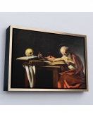 Çerçeveli Caravaggio - Saint Jerome Yazma Tablo-7124