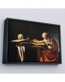 Çerçeveli Caravaggio - Saint Jerome Yazma Tablo-7124