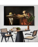 Çerçeveli Caravaggio - Saint Jerome Yazma Tablo-7124