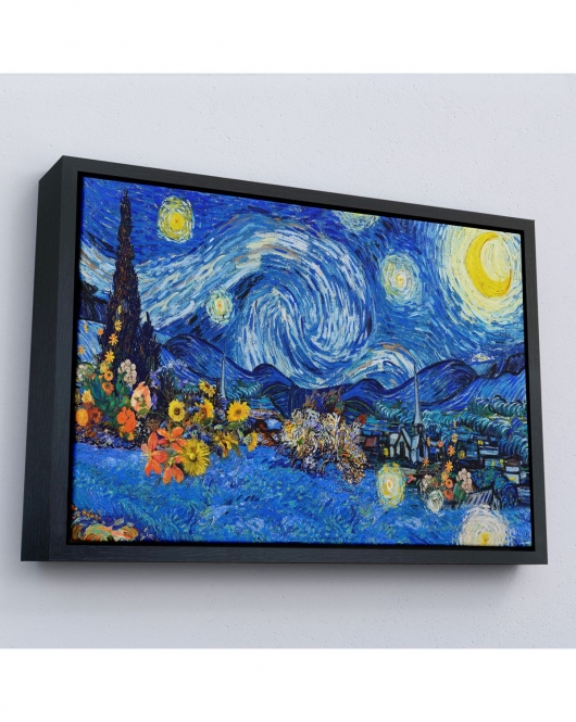 Çerçeveli Vincent Van Gogh - Yıldızlı Geceler Tablo - Starry Night-7172