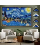 Çerçeveli Vincent Van Gogh - Yıldızlı Geceler Tablo - Starry Night-7172