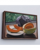 Çerçeveli Auguste Herbin - Kavunlu Natürmort - Still Life With Melon-7101