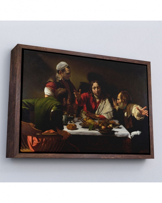 Çerçeveli Caravaggio - Emmaus'Ta Akşam Yemeği Tablo - Supper At Emmaus-7137