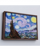 Çerçeveli Vincent Van Gogh - Yıldızlı Geceler Premium Görüntü Tablosu-7163