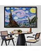 Çerçeveli Vincent Van Gogh - Yıldızlı Geceler Premium Görüntü Tablosu-7163