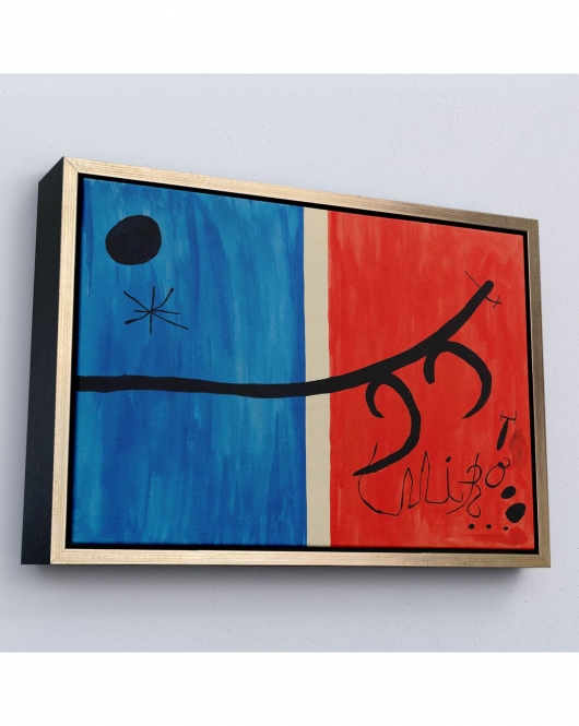 Çerçeveli Joan Miro - El Vol De L'Alosa Çalışması Tablo-7135