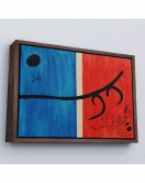 Çerçeveli Joan Miro - El Vol De L'Alosa Çalışması Tablo-7135