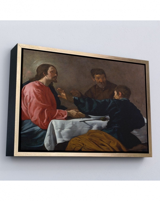 Çerçeveli Diego Velázquez - Emmaus'Ta Akşam Yemeği Tablo - The Supper At Emmaus-7145