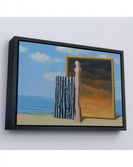 Çerçeveli René Magritte - Deniz Kıyısında Kompozisyon Tablosu-7063