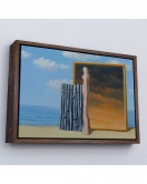 Çerçeveli René Magritte - Deniz Kıyısında Kompozisyon Tablosu-7063