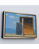 Çerçeveli René Magritte - Deniz Kıyısında Kompozisyon Tablosu-7063