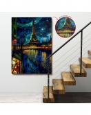 Paris Eyfel Kulesi Van Gogh Tarzı Yıldızlı Geceler Tablo-7675