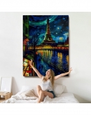 Paris Eyfel Kulesi Van Gogh Tarzı Yıldızlı Geceler Tablo-7675