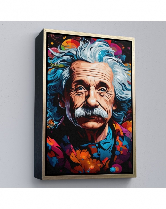 Çerçeveli Albert Einstein Tablo-7827