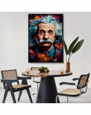 Çerçeveli Albert Einstein Tablo-7827