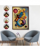 Çerçeveli Kandinsky Tablosu Minimal Soyut Tablo-7826