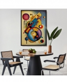 Çerçeveli Kandinsky Tablosu Minimal Soyut Tablo-7826