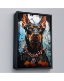 Çerçeveli Doberman Tablosu-7828