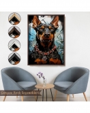 Çerçeveli Doberman Tablosu-7828