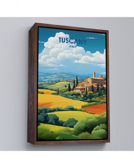 Çerçeveli Toskana İtalya Tablosu - Tuscany-7764