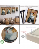 Çerçeveli Cool Kedi Tablo-7644