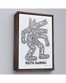 Çerçeveli Keith Haring - Köpek Tablosu - Dog-8047