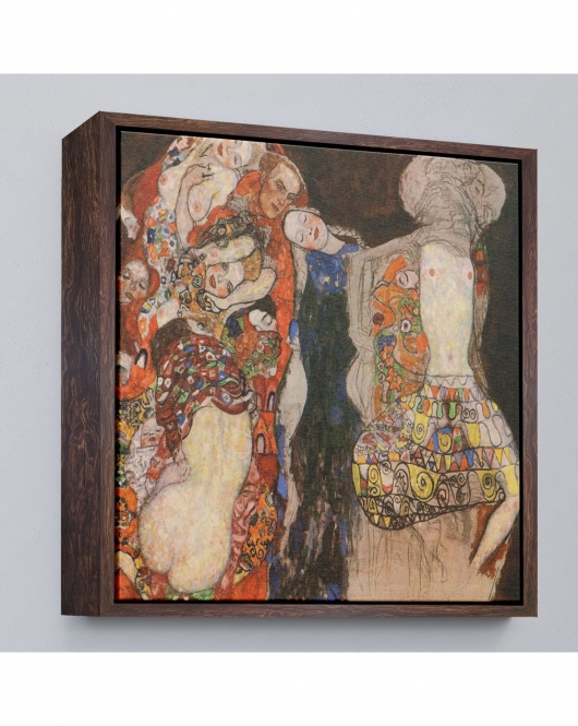 Çerçeveli Gustav Klimt - Die Braut Unvollende Tablosu-8339