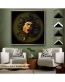 Çerçeveli Caravaggio - Medusa Tablosu-8350