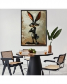 Çerçeveli Bugs Bunny Tavşan Tablosu-7710