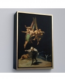 Çerçeveli Francisco Goya - Witches Flight Cadıların Uçusu Tablosu-7794