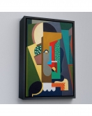 Çerçeveli Auguste Herbin - Kübist Kompozisyon Tablo-8097