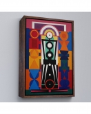 Çerçeveli Auguste Herbin - Kompozisyon Tablosu-8093