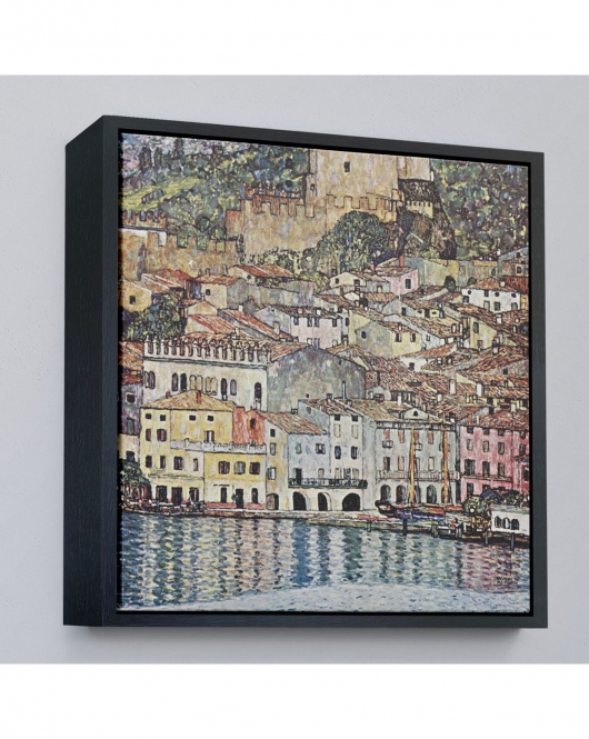 Çerçeveli Gustav Klimt Garda Denizi Tablosu - Malcesine Am Gardasee-8344