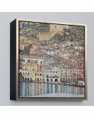 Çerçeveli Gustav Klimt Garda Denizi Tablosu - Malcesine Am Gardasee-8344