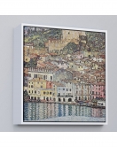 Çerçeveli Gustav Klimt Garda Denizi Tablosu - Malcesine Am Gardasee-8344