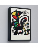 Çerçeveli Joan Miro - Acıtmadan Vurun Tablosu-8096