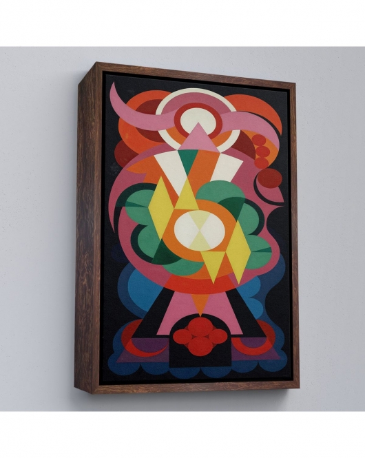 Çerçeveli Auguste Herbin - Soyut Sanat Kompozisyon Tablosu-8100