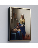 Çerçeveli Johannes Vermeer - Sütçü Kız Tablo - The Milkmaid-7434