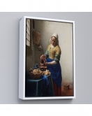 Çerçeveli Johannes Vermeer - Sütçü Kız Tablo - The Milkmaid-7434