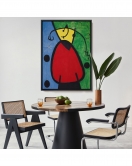 Çerçeveli Joan Miro - Suyut Kadın Tablosu-7299