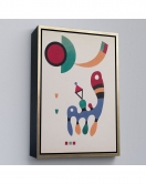 Çerçeveli Vasiliy Kandinsky - 11 Resim Ve 7 Şiir Soyut Tablosu-7485