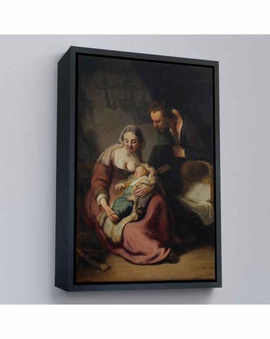 Çerçeveli Rembrandt - Kutsal Aile Tablo - The Holy Family-7431