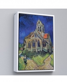 Çerçeveli Vincent Van Gogh Auvers'Deki Kilise Tablosu-7445