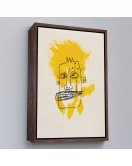 Çerçeveli Jean-Michel Basquiat - Sarı Saçlı İsimsiz Tablo-7440