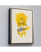 Çerçeveli Jean-Michel Basquiat - Sarı Saçlı İsimsiz Tablo-7440