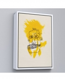 Çerçeveli Jean-Michel Basquiat - Sarı Saçlı İsimsiz Tablo-7440